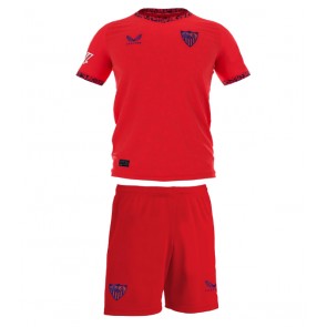 Sevilla Dětské Venkovní dres komplet 2024-25 Krátký Rukáv (+ trenýrky)